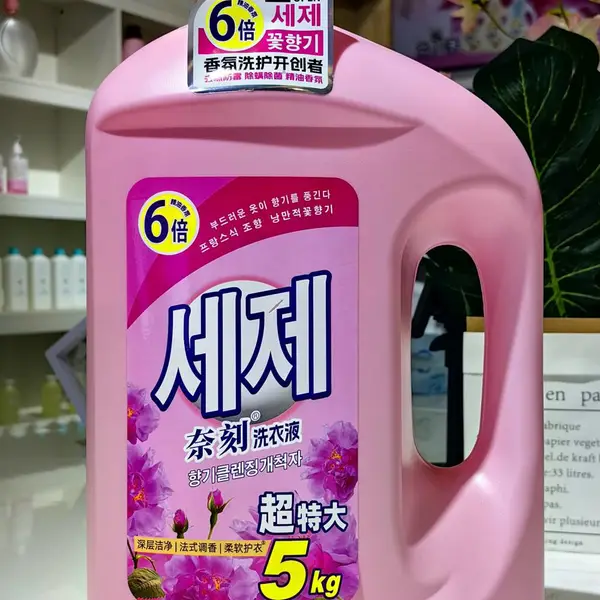 奈刻洗衣液 类别:花香四溢 规格:5kgX4瓶/箱 商品条码:6931431800980