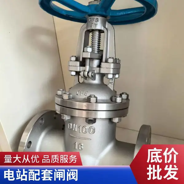 美标不锈钢闸阀 4寸DN100 水力管道启闭阀 耐酸碱 食品厂整厂配套