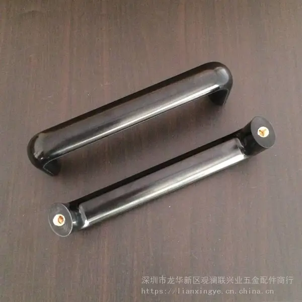 L180孔距大拉手 电木黑色拱型胶木把手 U形扶手 电柜手柄 焊机提手