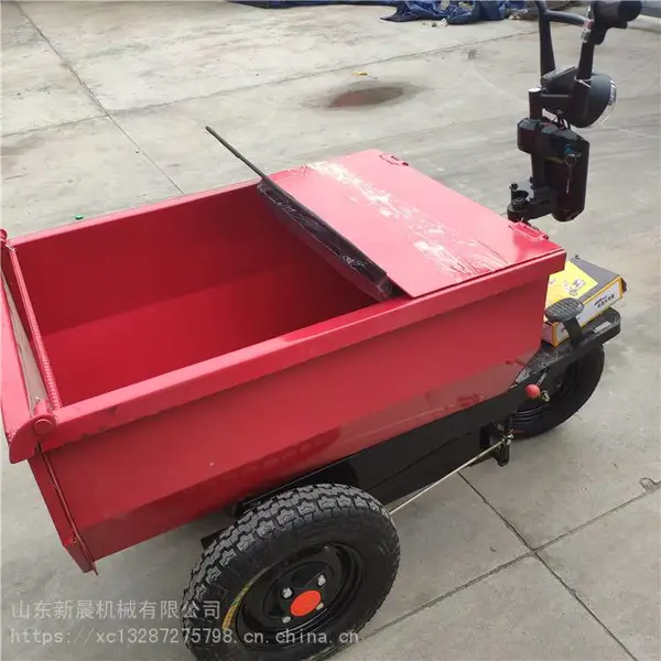 新晨三轮电动车 建筑工地小型拉货运料车 饲料粪便运输手推车厂家