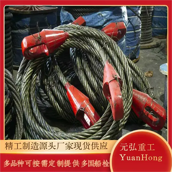 元弘重工 厂家定制 钢丝绳索具 提供CCS 船检证书 35T 8M