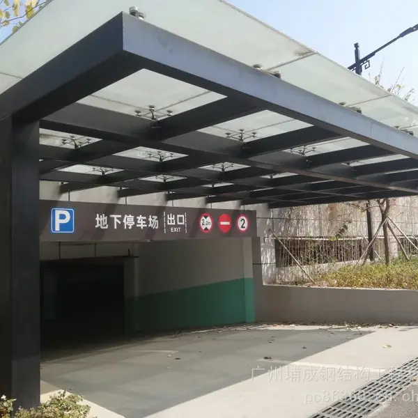 变截面H型钢梁304#不锈钢驳接爪钢化家教玻璃雨棚采光顶加工、制作安装