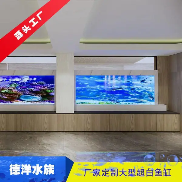别墅大型鱼缸定制 海洋馆大型鱼缸工程承接 超白玻璃鱼缸制作安装