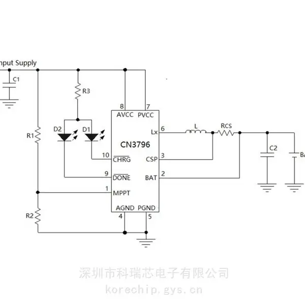 如韵单芯片 CN3796 2A降压锂电池充电管理IC 科瑞芯供应