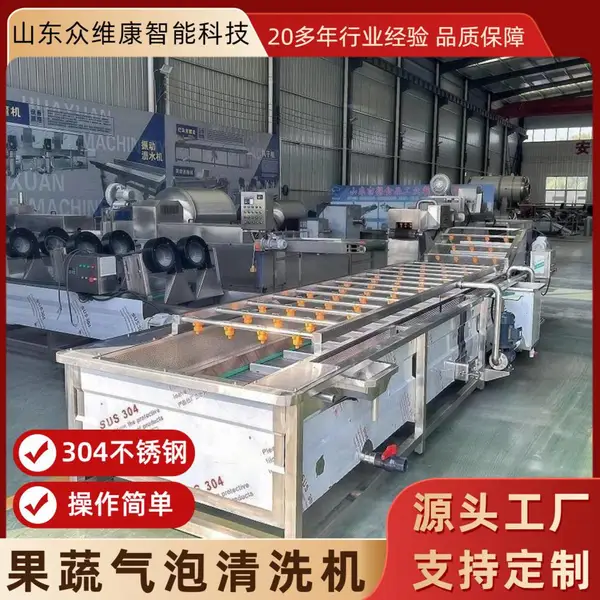 小龙虾清洗线 出口韩国果蔬气泡清洗机 胡萝卜土豆不锈钢洗菜机