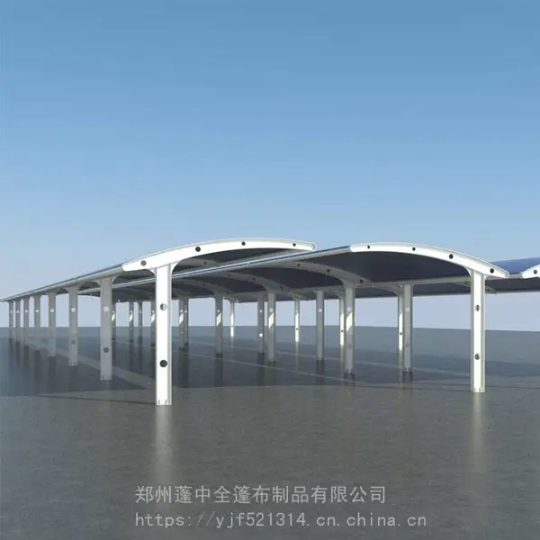 顺发安装SFMJG5586单位充电站停车棚 阳光板遮阳篷