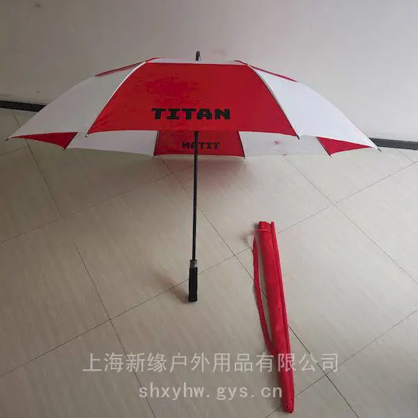大号双层直杆伞定制印刷体育用品晴雨伞双层高尔夫伞
