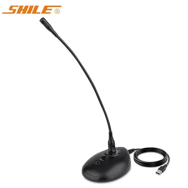 狮乐(SHILE)电脑USB接口会议麦克风 远程直播会议有线电容话筒网课教学网络培训 SW-06