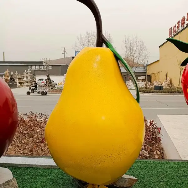 玻璃钢仿真梨雕塑 水果梨和银耳的搭配成了冬季里的一道美味佳品
