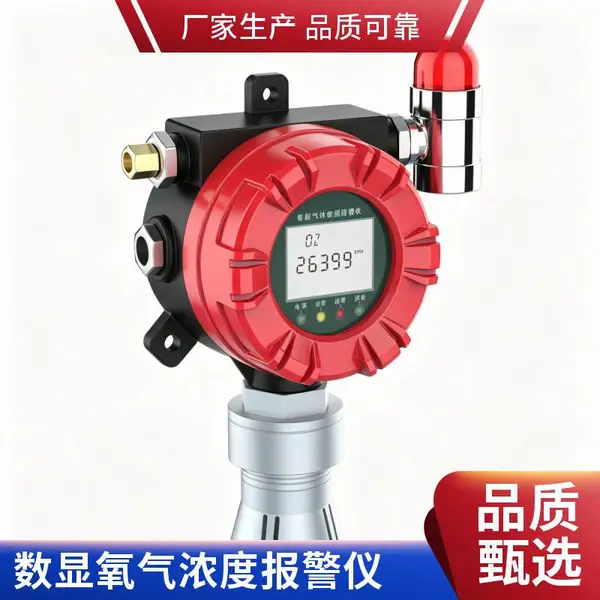 管道安装固定式氧气检测仪 氧气泄漏报警器 数显一体机 化工厂常用