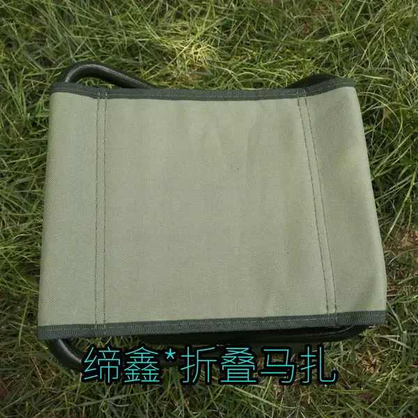 户外便携折叠马扎军绿纯色小马扎公园野营休闲马扎凳