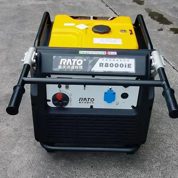 润通7KW新款静音变频汽油发电机R8000iE静音变频发电机6.8KW变频发电机