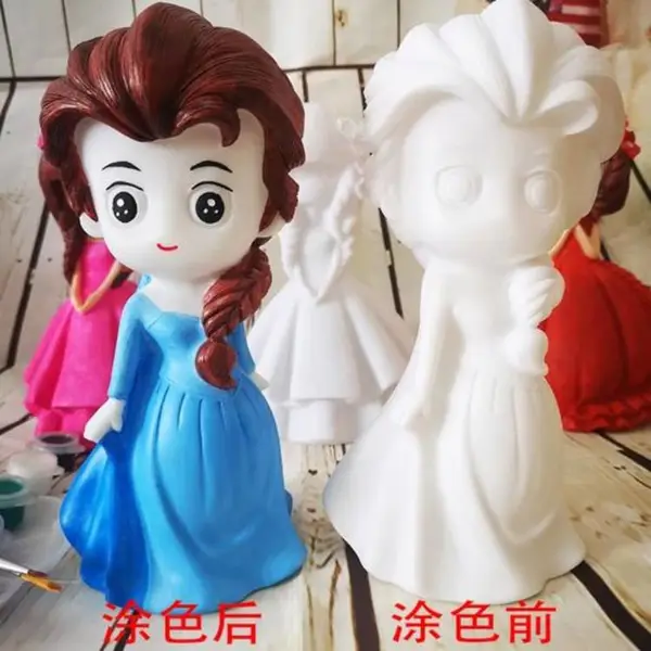 供应上海鹰伦diy陶瓷彩绘,搪胶彩绘娃娃石膏彩绘工厂