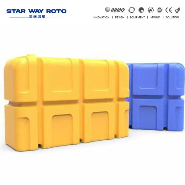 周转水箱滚塑成型滚塑加工 星途滚塑 穿梭式滚塑机