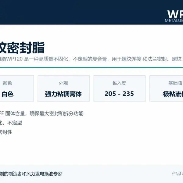 METALUB-WPT20螺纹密封脂 管道螺纹防卡密封 耐高温抗腐蚀易拆卸