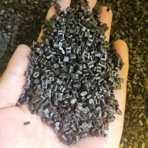 厂家生产黑色pe塑料管材再生颗粒原料 电缆PE再生料 管道回料颗粒