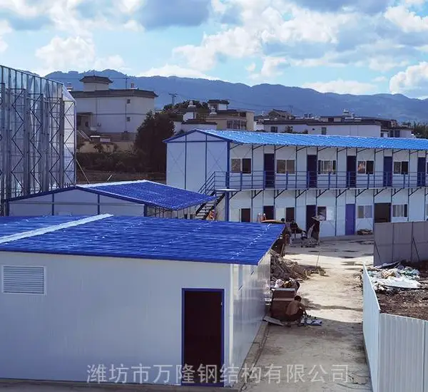 双层隔音隔热活动板房 山东工地框架岩棉板房 集成箱房材料按需定制