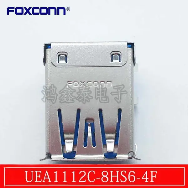 FOXCONN富士康 USB3.0双层母座 18P 90度插件 UEA1112C-8HS6-4F