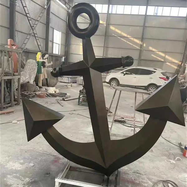 不锈钢船锚雕塑,航海主题雕塑大全