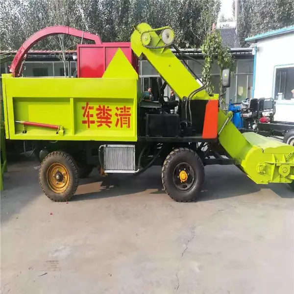 四元杂交牛粪便清理车 马驴牛场自卸清粪车富田动力