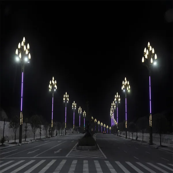 芯鹏达LED玉兰灯户外八叉九火4米350W广场防水城市小区照明