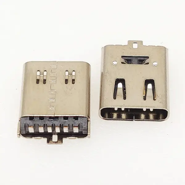 TYPE-C 6P立贴母座 180度SMD 高度6.5 8.8 9.3 10连接器接口