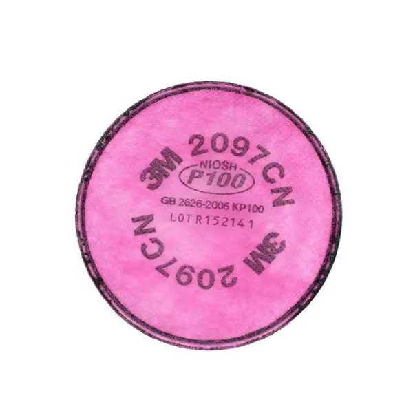 3M 2097CN P100活性炭防有机蒸气防异味防颗粒物过滤棉 2片/包