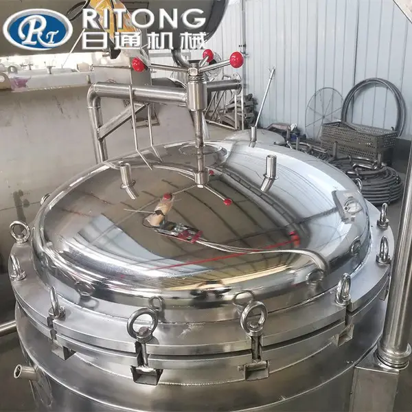 多功能高压蒸煮锅 自动液压开盖粽子煮锅 大型蒸煮设备