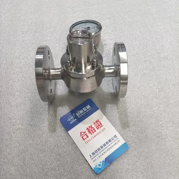 GHBYF-10/16/25P 带压力表背压阀使用安装尺寸参数说明