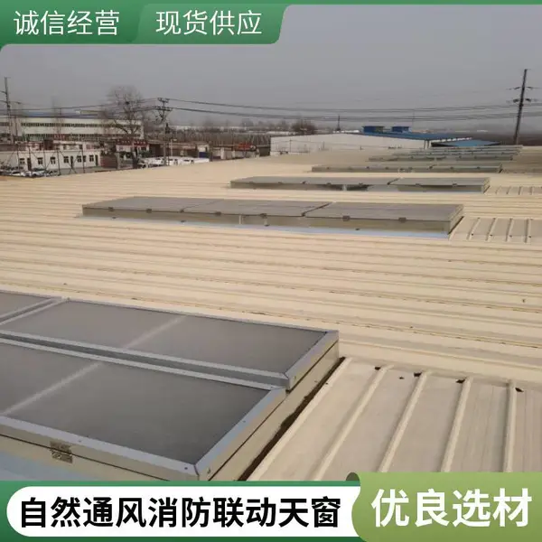 自然通风消防排烟天窗 薄型采光带 汽车制造厂房用 山东国友定制