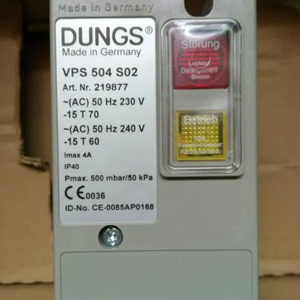 VPS504 S02|德国|冬斯/DUNGS|燃气检漏装置|阀门捡漏|机械式