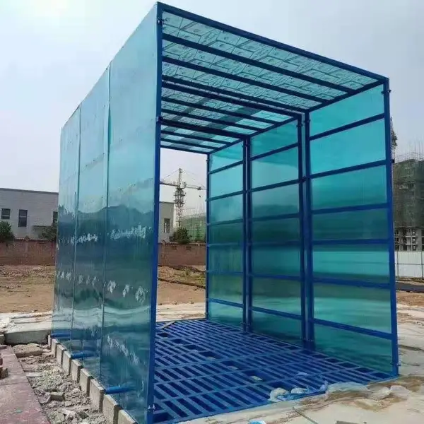 龙门式自动感应搅拌站煤矿隧道建筑工程工地全自动封闭式洗车机