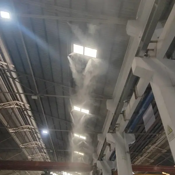 建材垃圾分练车间灰尘治理喷雾除尘设备高压雾化环保粉尘处理