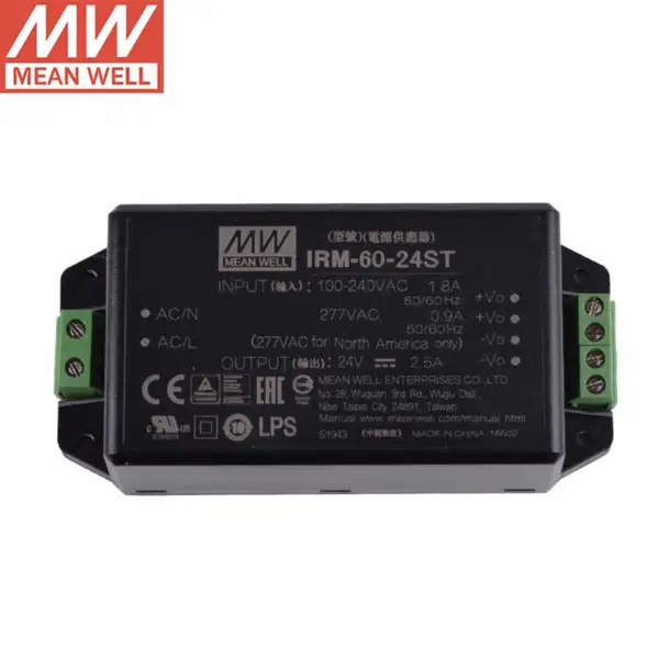 明纬(MEANWELL)IRM-60-24ST AC-DC模块开关电源60W 端子型24V