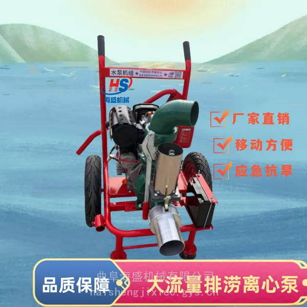 柴油抽水泵 城市洼地浅层积水排空 长效衬塑污水泵 高压喷灌泵