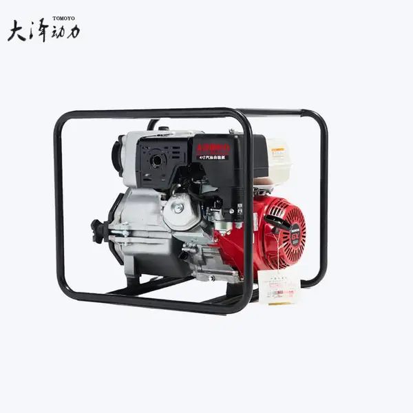 林园绿化浇水使用4寸汽油水泵低油耗