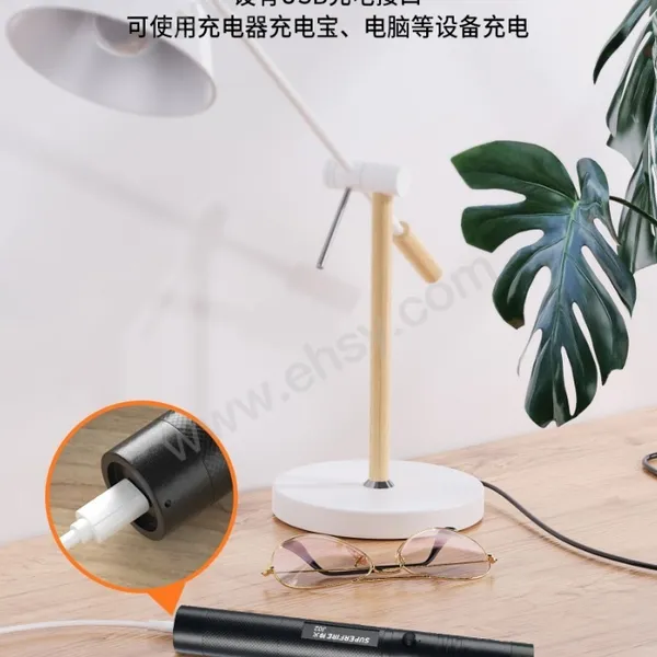 神火J02激光笔手电绿光200mAhUSB充电紫光远射镭射灯