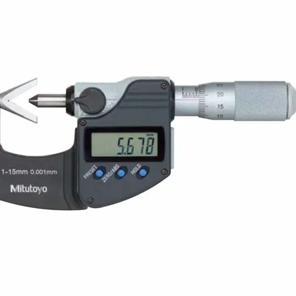 日本三丰 314 系列 VM-MX/MXP 数显 V 型测砧千分尺 60°V 砧