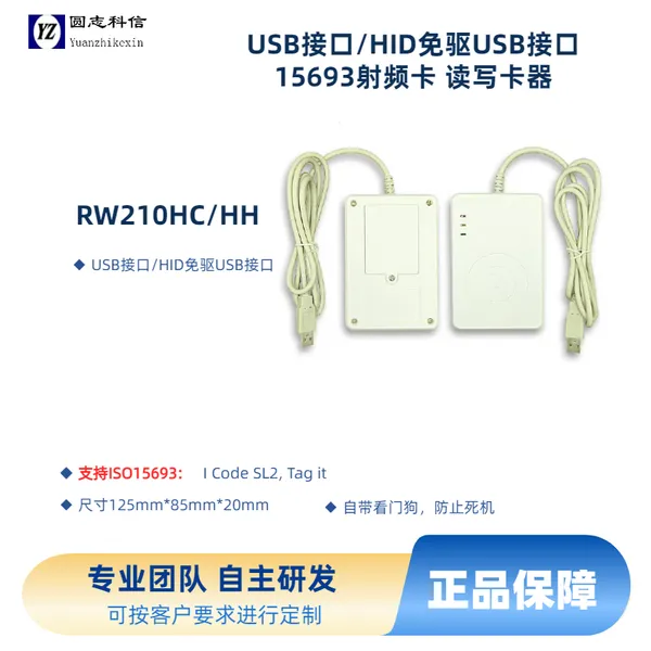RW210 高频读卡器圆志 带 SAM 卡座 一卡通系统智能卡读写设备
