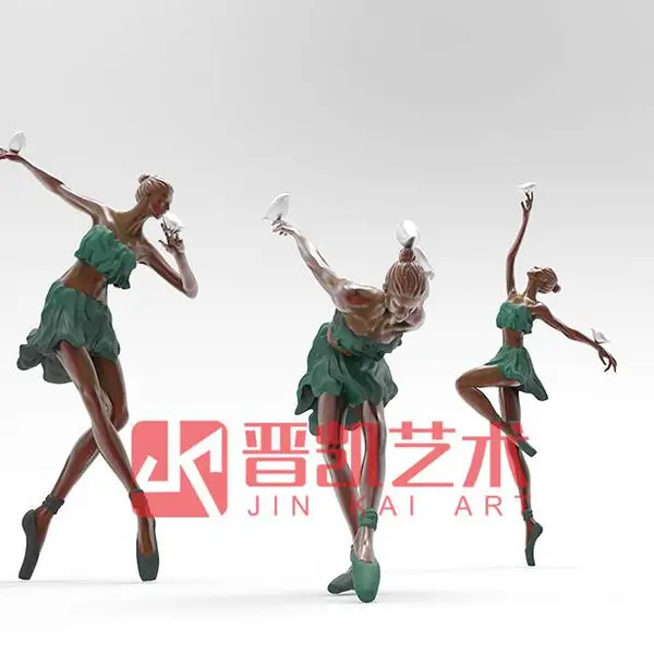 现代人像雕塑 人物铜像 唯美人像 人物铸铜加工厂 跳舞人像
