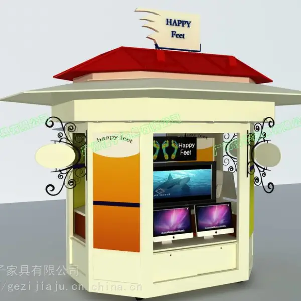 莆田商业街工艺品售卖亭 广场啤酒小吃餐饮花车 美食街贩卖商铺