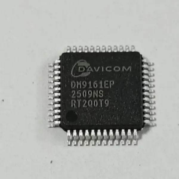 主代理联杰国际IC,DM9161EP,是一款10/100 Mbps快速以太网物理层TX/FX单芯片收发器