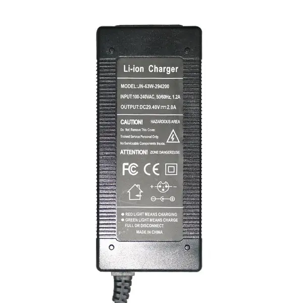 厂家供应29.4V2A电动滑板车充电器 平衡车电动充电器 智能锂电池充电器