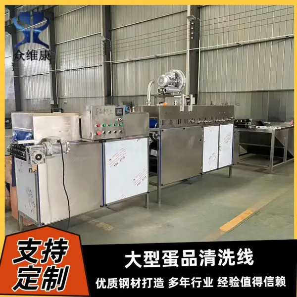 大型蛋品清洗杀菌流水线 鸡蛋鸭蛋去泥清洗设备 保洁蛋加工设备