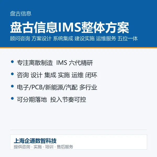 工厂数字化整体方案 MES仓储设备 盘古信息