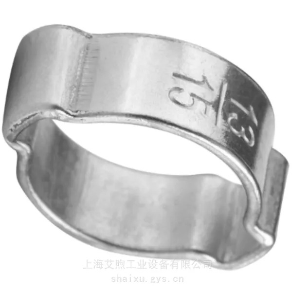 德式镀锌钢制双耳卡箍 船舶电缆汽配软管夹喉箍耳箍卡扣通信管抱箍