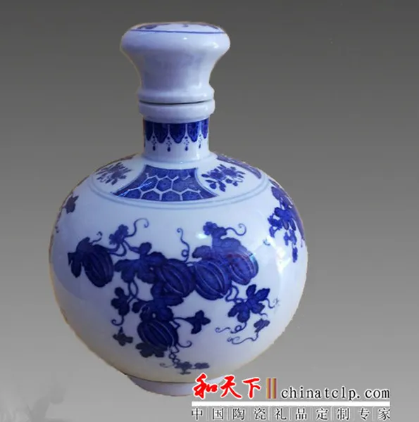 陶瓷酒瓶一斤两斤白酒空瓶子仿古土陶酒坛酒罐家用小酒壶酒柜摆件