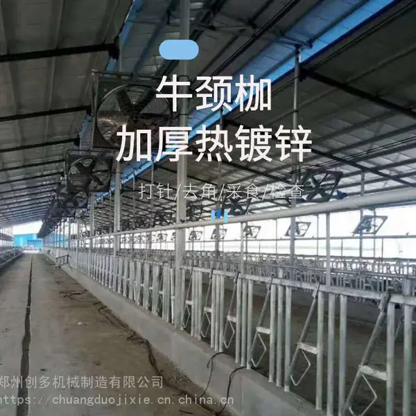 牛场热镀锌加厚自锁式单双开牛颈枷 牧场牛颈夹
