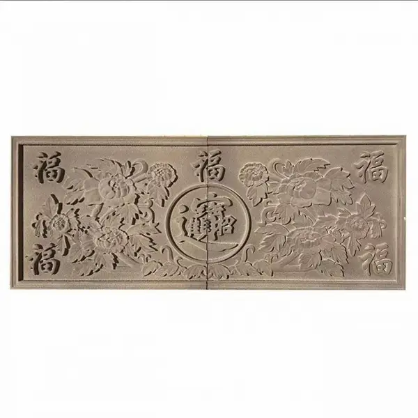 发泡陶瓷深雕浮雕 花开富贵山水壁画别墅庭院围墙装饰浮雕板