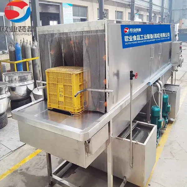 食品周转框塑料筐油污灰尘清洗机 蒸汽加热高压水洗框机 洗框设备
